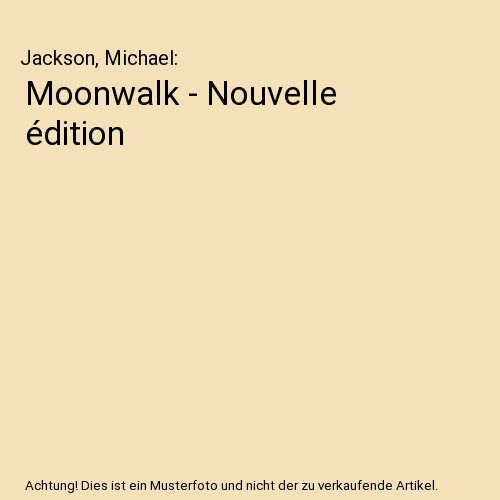 Moonwalk - Nouvelle édition