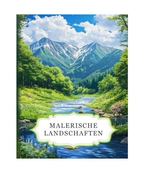 Malerische Landschaften: Ein beruhigendes Malbuch für Erwachsene mit 50 wunderschönen Motiven zum Ausmalen. Ideal zur Entspannung, zum Stressabbau und zur Förderung der Kreativität.