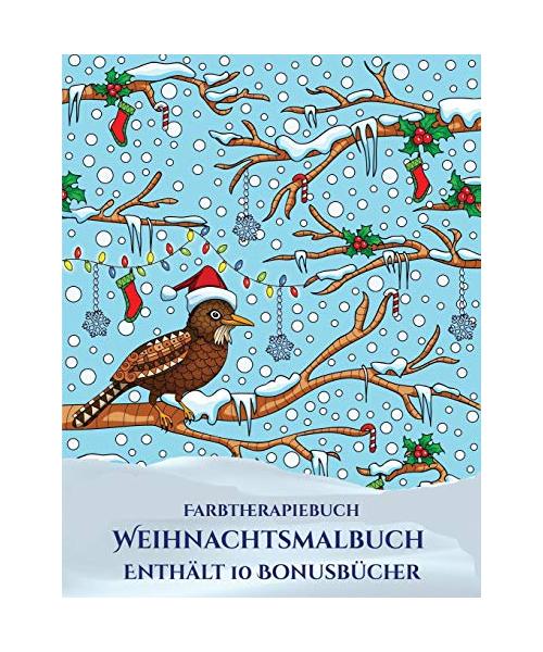 Farbtherapiebuch (Weihnachtsmalbuch)