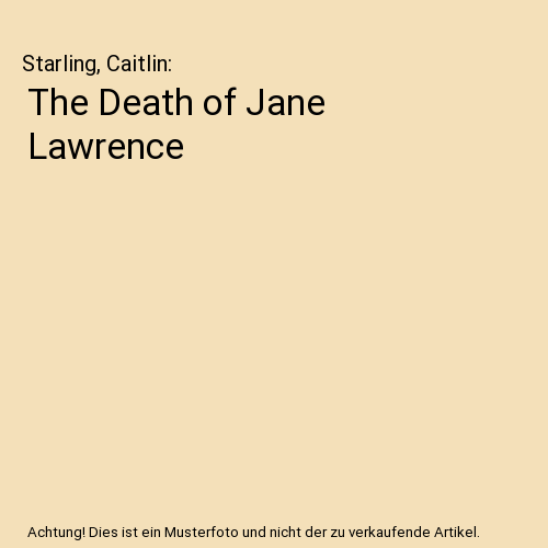 The Death of Jane Lawrence