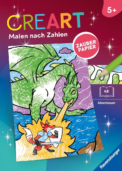 CreArt Malen nach Zahlen ab 5 Zauberpapier - Abenteuer