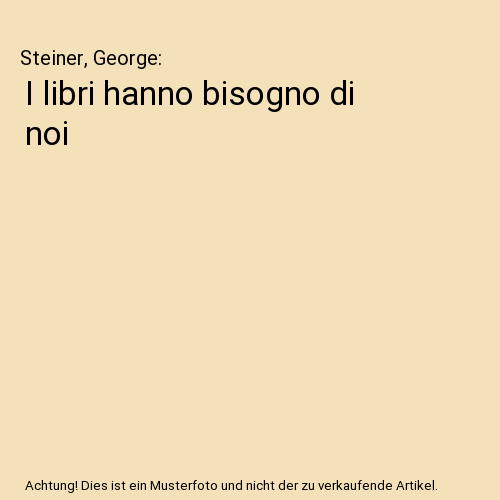I libri hanno bisogno di noi
