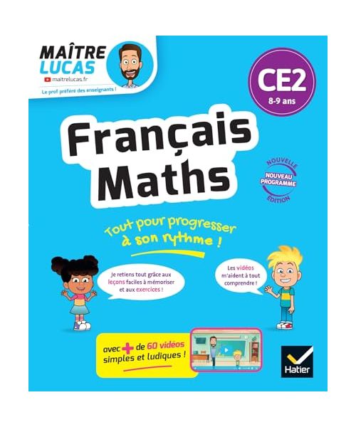 Français et Maths CE2 - Nouveau programme - Cahier de soutien avec des vidéos: Leçons et exercices corrigés