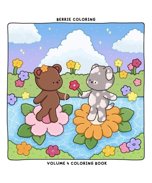 Berrie Coloring Volume 4: Cute and Cozy Coloring Book for Adults & Kids Featuring Easy to Color Animal Illustrations and Adorable Scenes (Cute & Cozy Coloring Books)