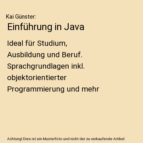 Einführung in Java