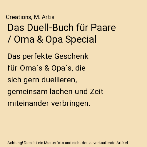 Das Duell-Buch für Paare / Oma & Opa Special