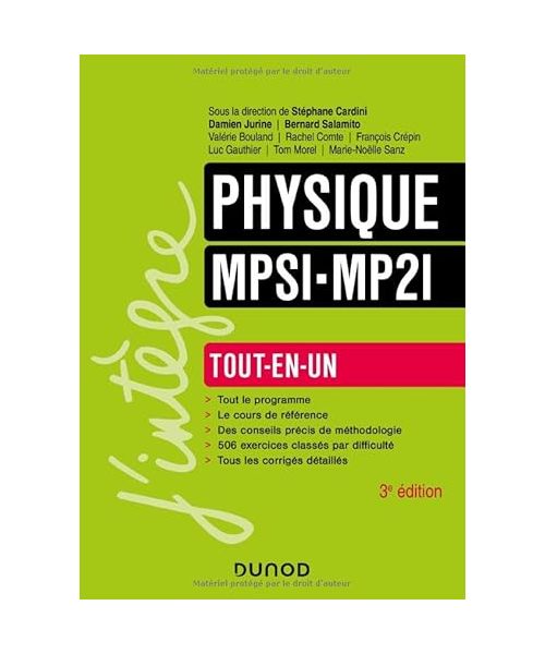 Physique MPSI: Tout-en-un