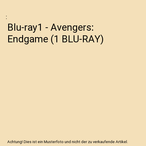 Blu-ray1 - Avengers: Endgame (1 BLU-RAY)