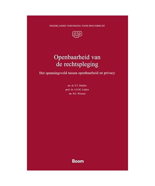Openbaarheid van de rechtspleging: Het spanningsveld tussen openbaarheid en privacy (Nederlandse Vereniging voor Procesrecht, 51)