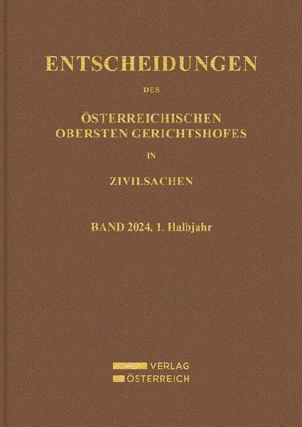 Entscheidungen des Obersten Gerichtshofes in Zivilsachen