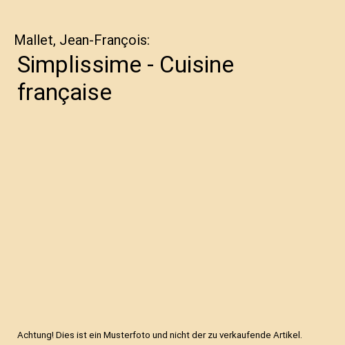 Simplissime - Cuisine française