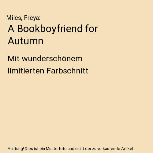 A Bookboyfriend for Autumn