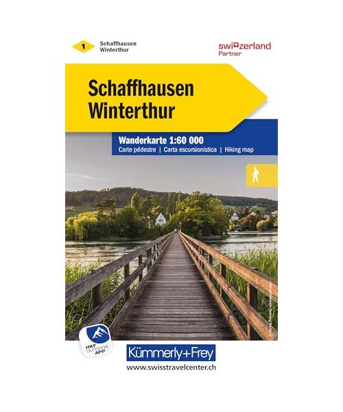 KuF Schweiz Wanderkarte 01 Schaffhausen - Winterthur 1 : 60 000