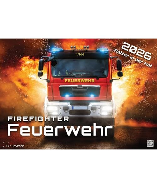 FIREFIGHTER - Retter in der Not - Feuerwehr - 2026 - Kalender DIN A3