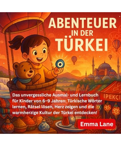 Abenteuer in der Türkei: Das unvergessliche Ausmal- und Lernbuch für Kinder von 6–9 Jahren: Türkische Wörter lernen, Rätsel lösen, Herz zeigen und die ... entdecken! (Abenteuer mit Mia und Benny)