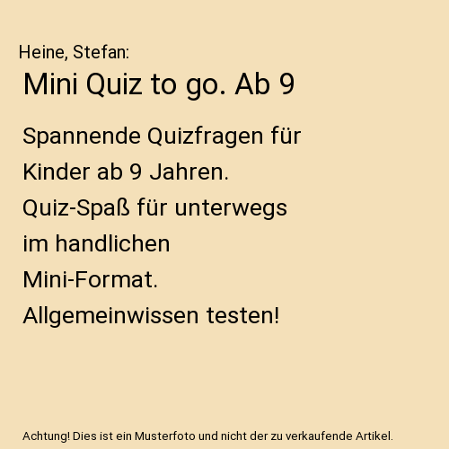 Mini Quiz to go. Ab 9