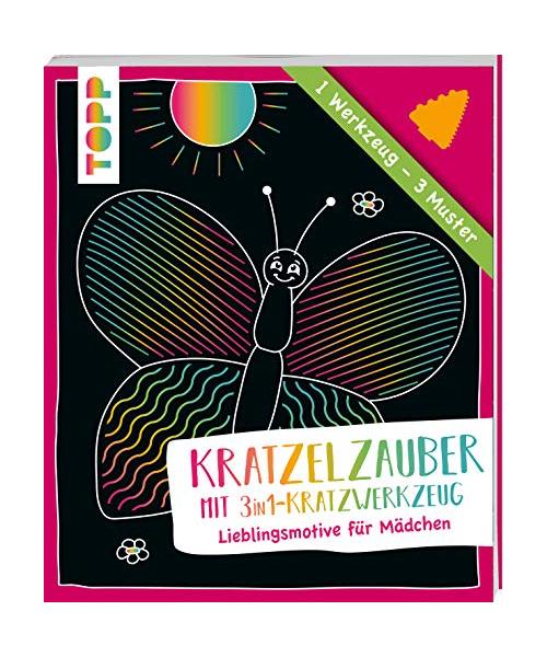 Kratzelzauber mit Kratzwerkzeug Mädchen