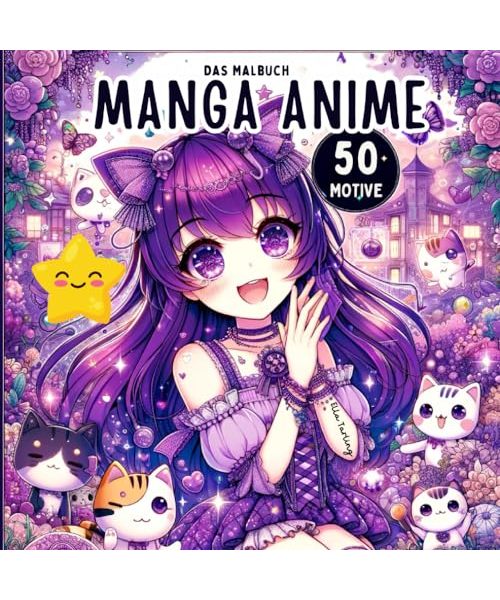 Manga Anime Malbuch für Mädchen ab 10 Jahren - Perfektes Geschenk für Teenager, Mädchen und Jungs: 50 schöne Motive zum Ausmalen und Entspannen | Malen für Mädchen ab 10 Jahren