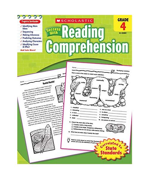 Scholastic Success with Reading Comprehension, Grade 4 Workbook