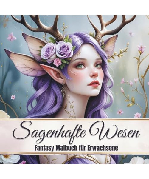 Sagenhafte Wesen - Magisches Fantasy Malbuch für Erwachsene: 42 Magische Malvorlagen zur Entspannung .Tauche ein in die Welt der Fantasie! Kreativer Malspaß für Erwachsene