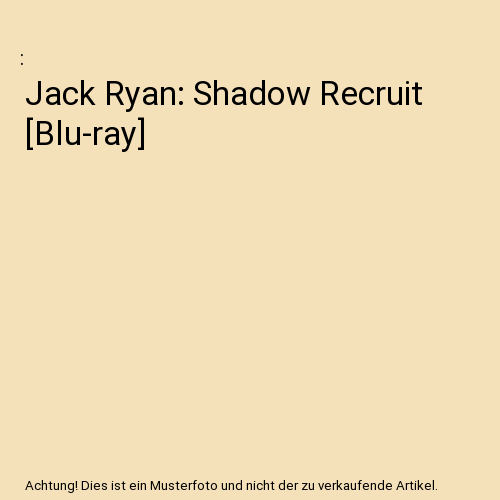 Jack Ryan: Shadow Recruit [Blu-ray]