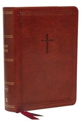 Nkjv, Reference Bible, Compact, Leathersoft, Brown, Red Letter Edition, Comfort Print