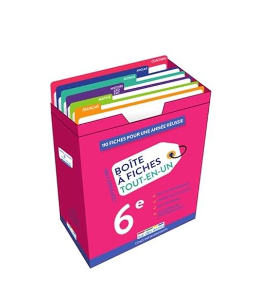 Boîte à fiches - Tout-en-un - 6e: 110 fiches pour réussir sa sixième !