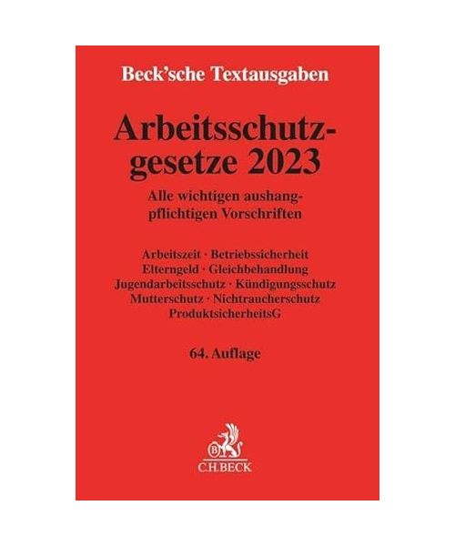 Arbeitsschutzgesetze 2023