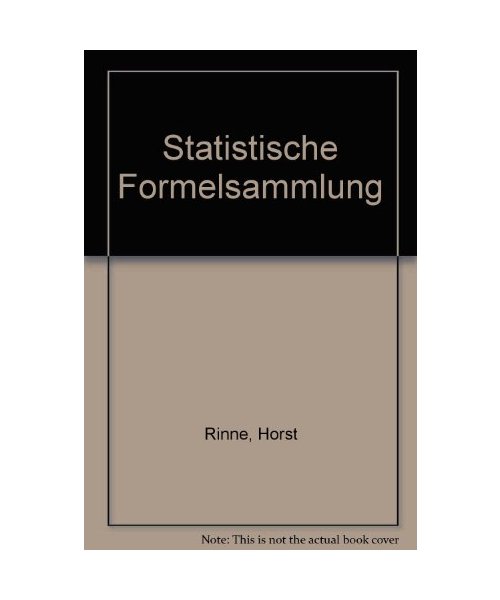 Statistische Formelsammlung.