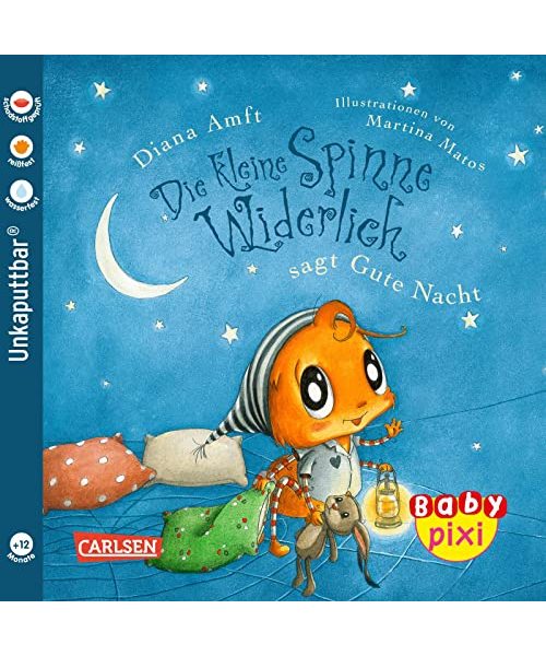 Baby Pixi (unkaputtbar) 119: Die kleine Spinne Widerlich sagt Gute Nacht: Ein Baby-Buch ab 12 Monaten (119)