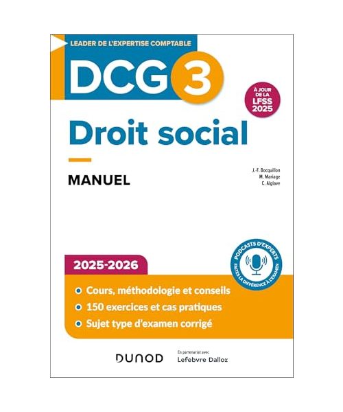 DCG 3 - Droit social - Manuel 2025-2026