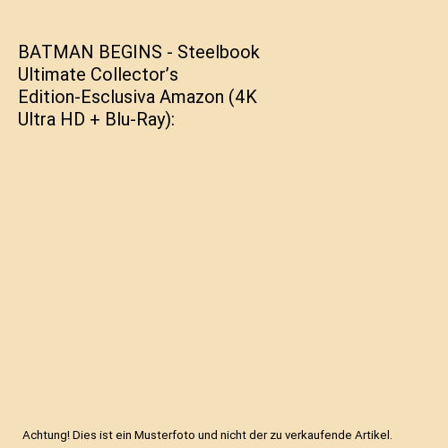 BATMAN BEGINS - Steelbook Ultimate Collector’s Edition-Esclusiva Amazon (4K Ultra HD + Blu-Ray)