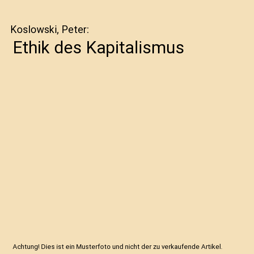 Ethik des Kapitalismus