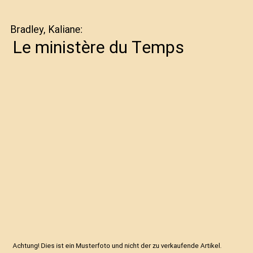 Le ministère du Temps