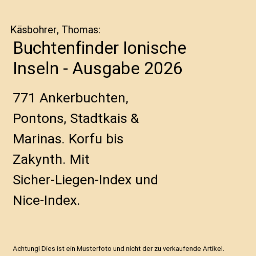 Buchtenfinder Ionische Inseln - Ausgabe 2026