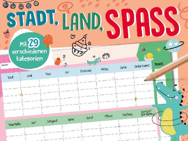 Stadt, Land, Spaß - Spieleblock