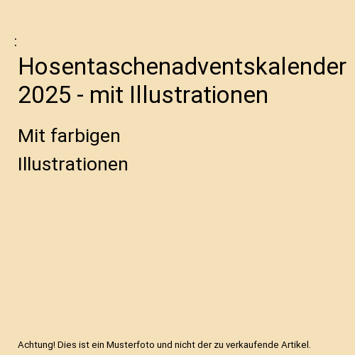 Hosentaschenadventskalender 2025 - mit Illustrationen