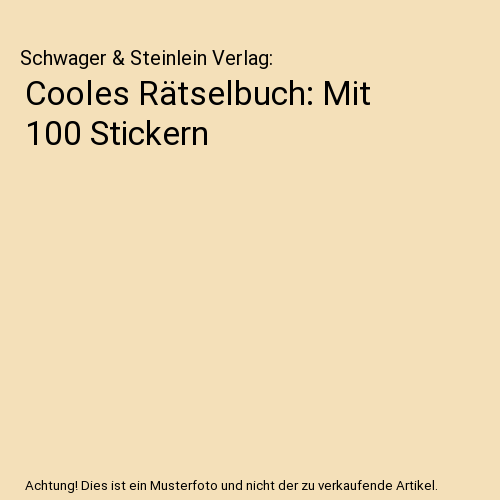 Cooles Rätselbuch: Mit 100 Stickern