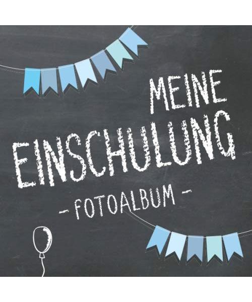 Meine Einschulung Fotoalbum zum Schulanfang für Jungen: Erinnerungsalbum & Gästebuch als Geschenk für die Schultüte zum ersten Schultag