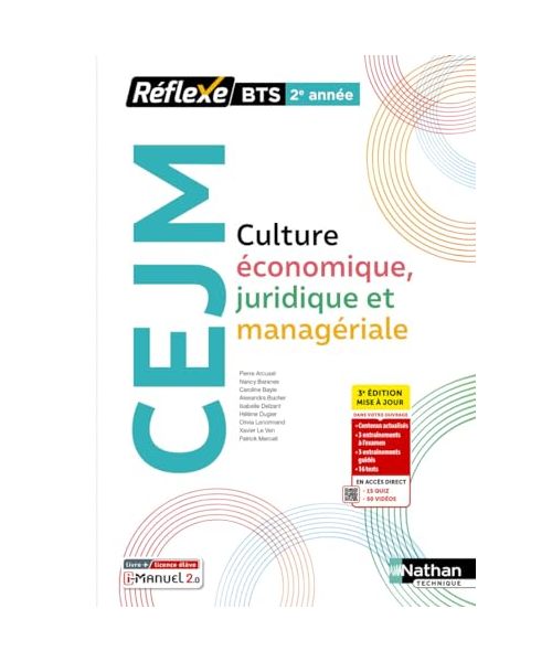 Culture économique juridique et managériale BTS 2e année - 2024 - Pochette - élève - + iManuel