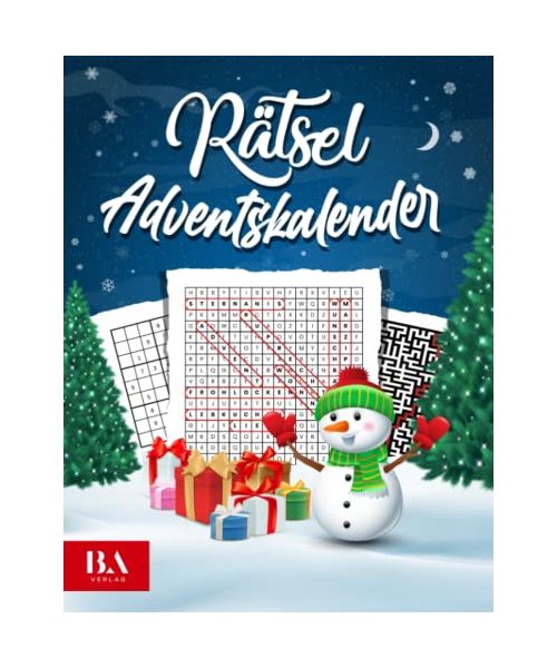 Rätsel Adventskalender 2022: Über 300 knifflige Rätsel für Erwachsene (Sudoku, Wortsuche & Mehr)