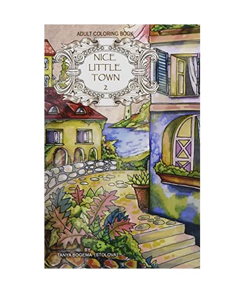 Adult coloring book: Nice Little Town