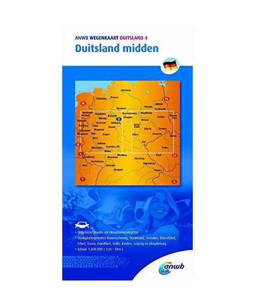 ANWB Wegenkaart Duitsland Midden