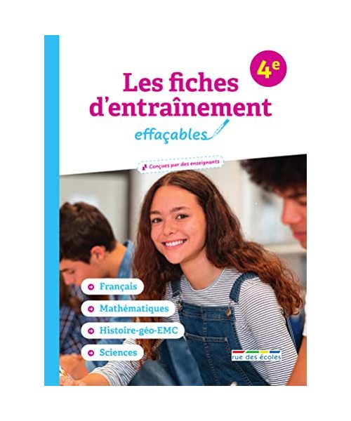Les fiches d'entraînement effaçables 4e
