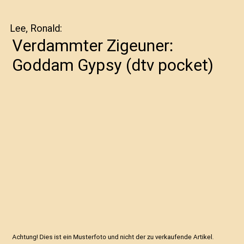 Verdammter Zigeuner: Goddam Gypsy (dtv pocket)