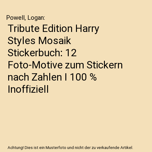 Tribute Edition Harry Styles Mosaik Stickerbuch
