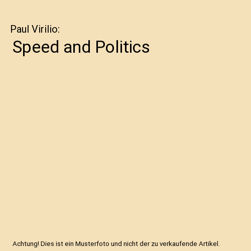 Speed and Politics