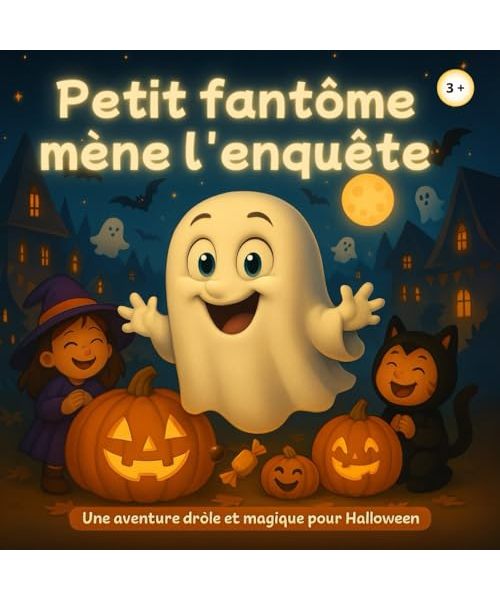Petit Fantôme mène l’enquête: une histoire d’Halloween rigolote et rassurante pour enfants (livre illustré avec jeux de cherche et trouve, dès 3 ans)