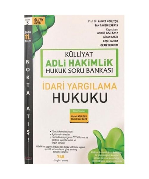 2020 Külliyat Adli Hakimlik Hukuk Soru Bankas? - ?dari Yarg?lama Hukuku