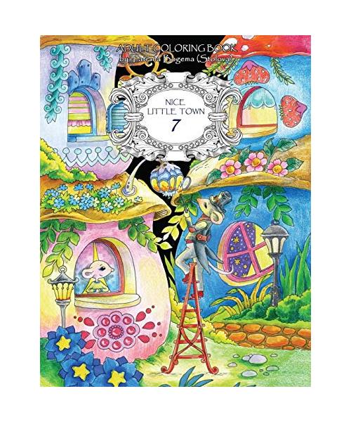 Nice Little Town: Adult Coloring Book (Stress Relieving Coloring Pages, Coloring Book for Relaxation)